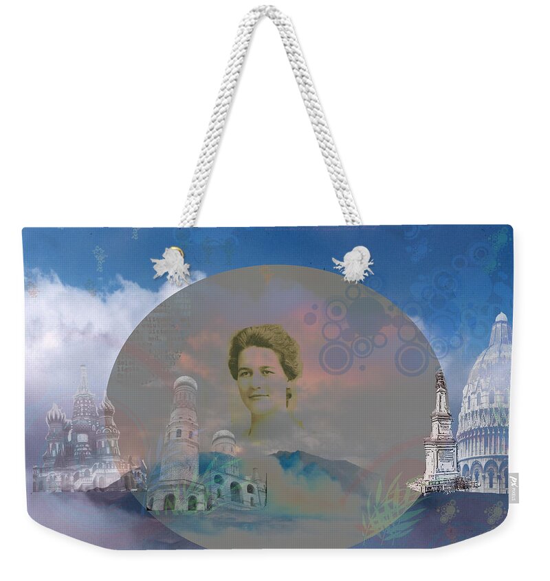 Woman Weekender Tote Bag featuring the digital art In the Air by Cathy Anderson