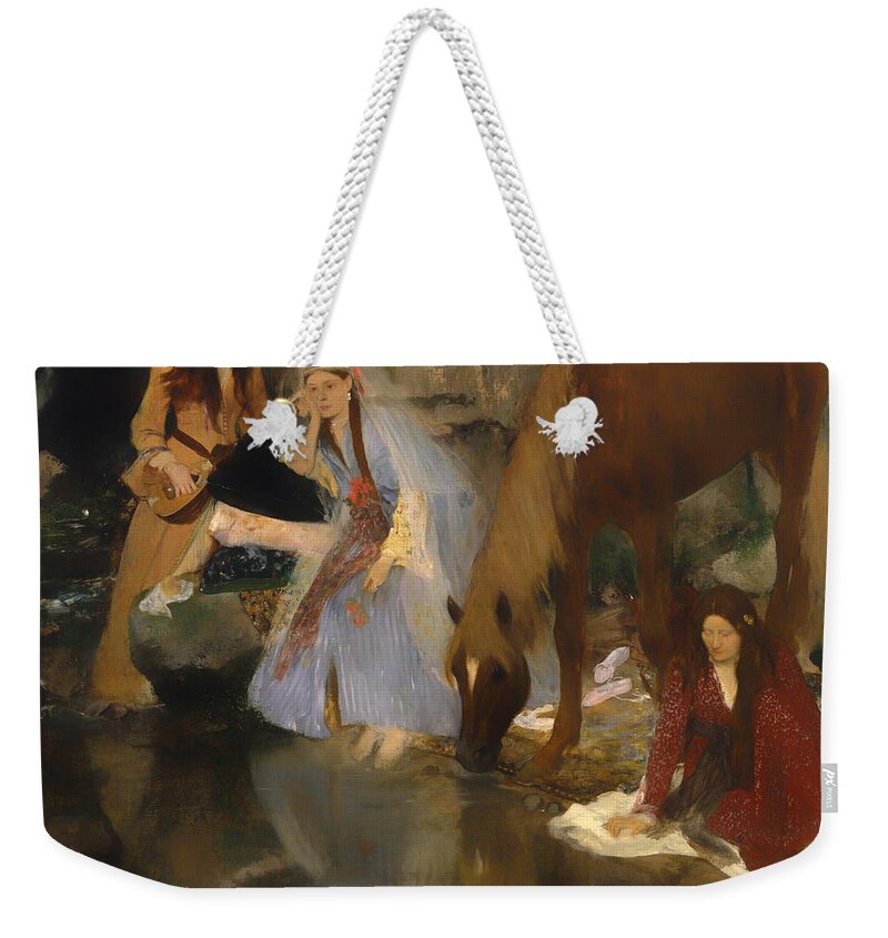 Painting Weekender Tote Bag featuring the painting In the Ballet La Source by Mountain Dreams