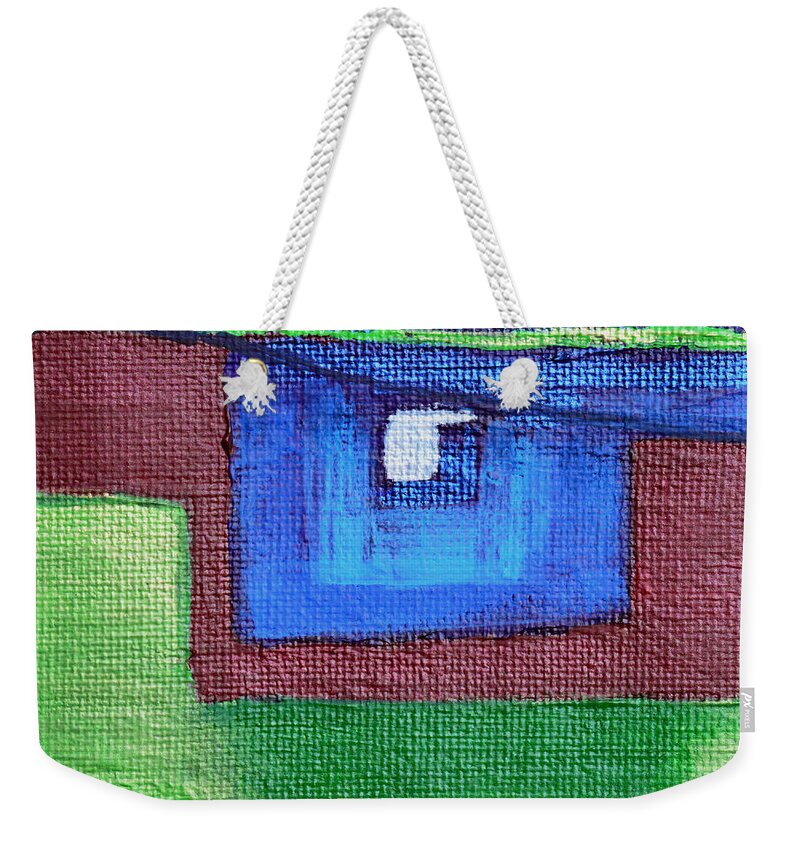House Weekender Tote Bag featuring the painting In The Shadow Of The Eaves by Donna Blackhall