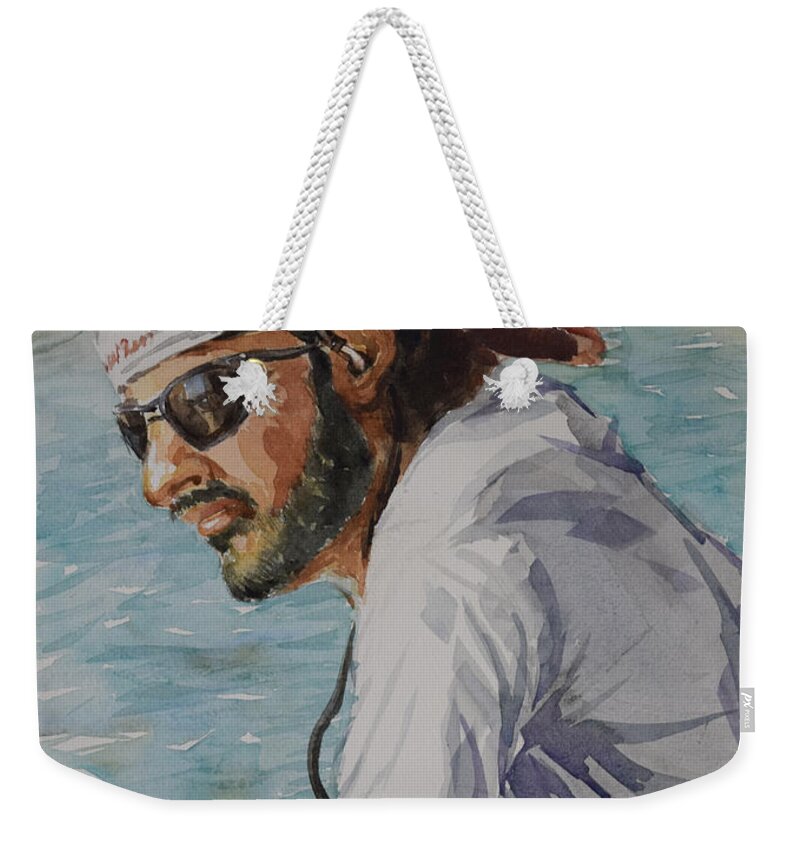 On The Boat Weekender Tote Bag featuring the painting In Tuned by Jyotika Shroff