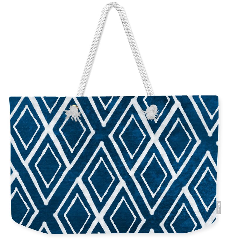 The Name Jack in Blue and White circular Name Design Weekender Tote Bag