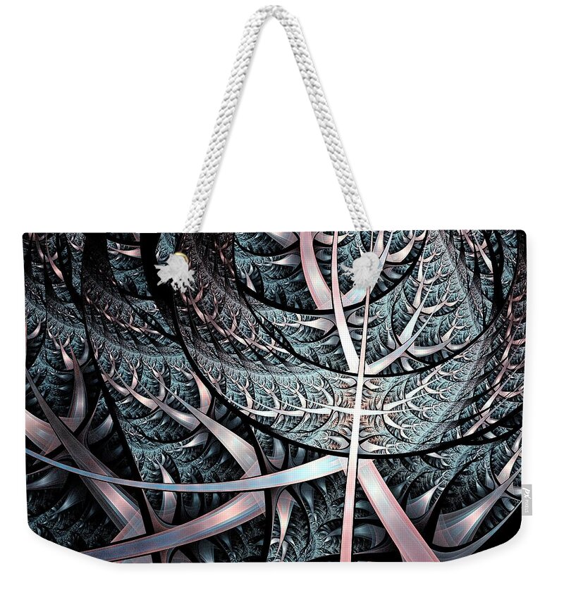 Infinite Weekender Tote Bag featuring the digital art Infinite Forest by Anastasiya Malakhova