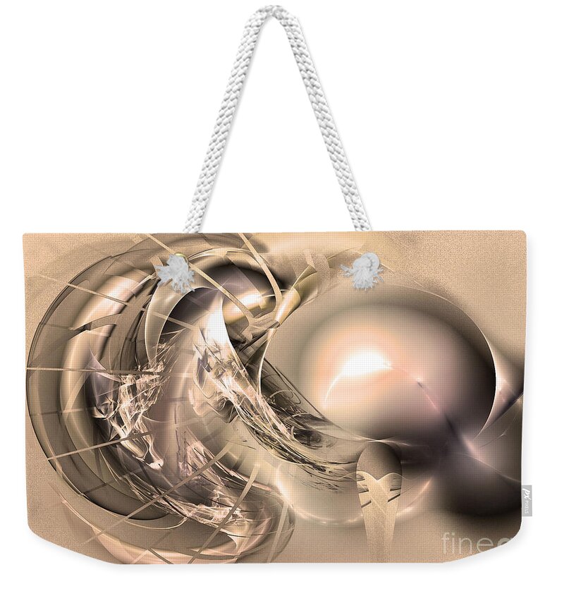 Art Weekender Tote Bag featuring the digital art Initium - Abstract art by Sipo Liimatainen