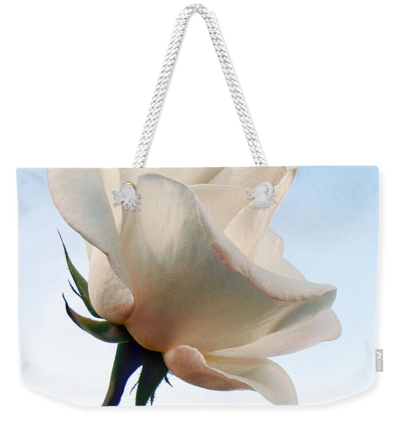 Rose Weekender Tote Bag featuring the photograph Innocence by Deb Halloran