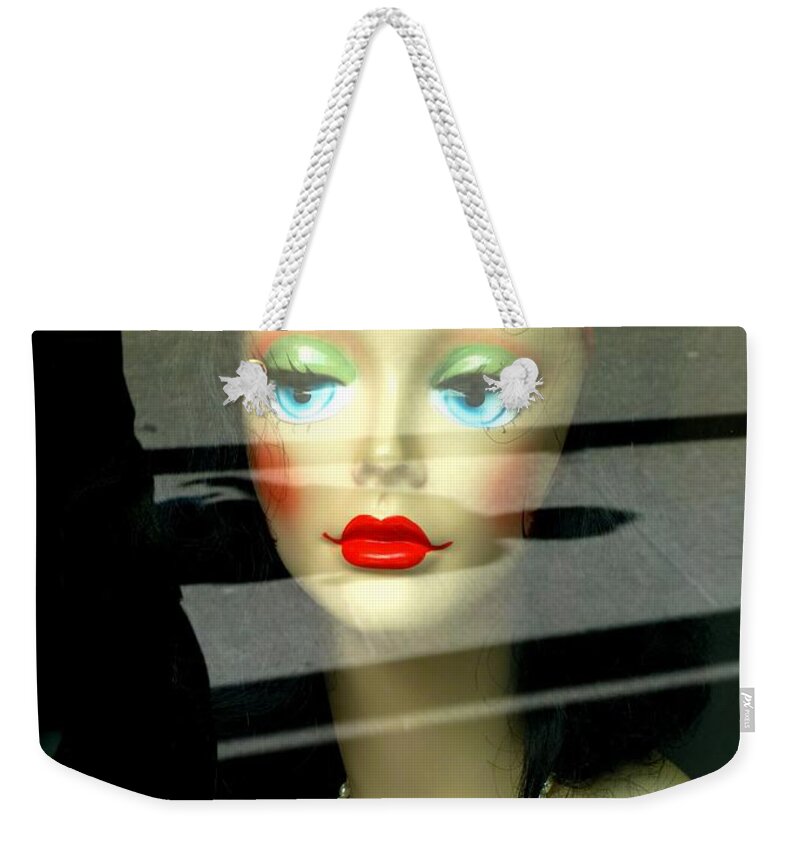 Newel Hunter Weekender Tote Bag featuring the photograph Inside Looking Out by Newel Hunter