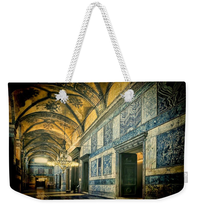 Hagia Sophia Weekender Tote Bag featuring the photograph Interior Narthex by Joan Carroll