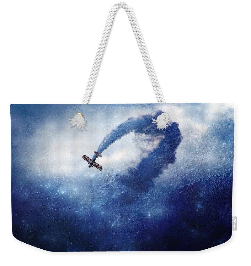 Plane Weekender Tote Bag featuring the photograph Into the Unknown by Ellen Heaverlo