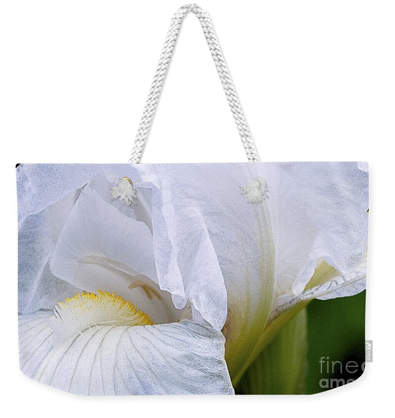 Ron Roberts Weekender Tote Bag featuring the photograph Iris Abstract by Ron Roberts
