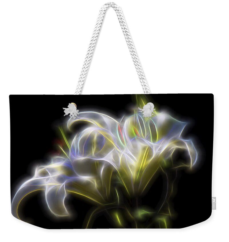 Iris Weekender Tote Bag featuring the digital art Iris of the Eye by William Horden