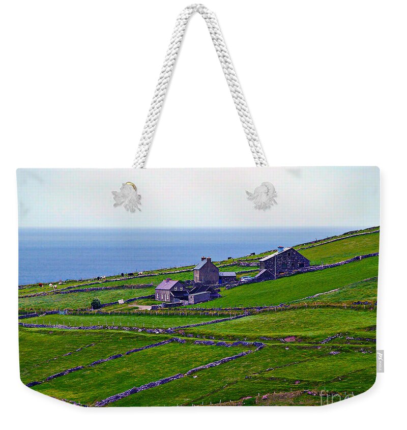 Fine Art Photography Weekender Tote Bag featuring the photograph Irish Farm 1 by Patricia Griffin Brett