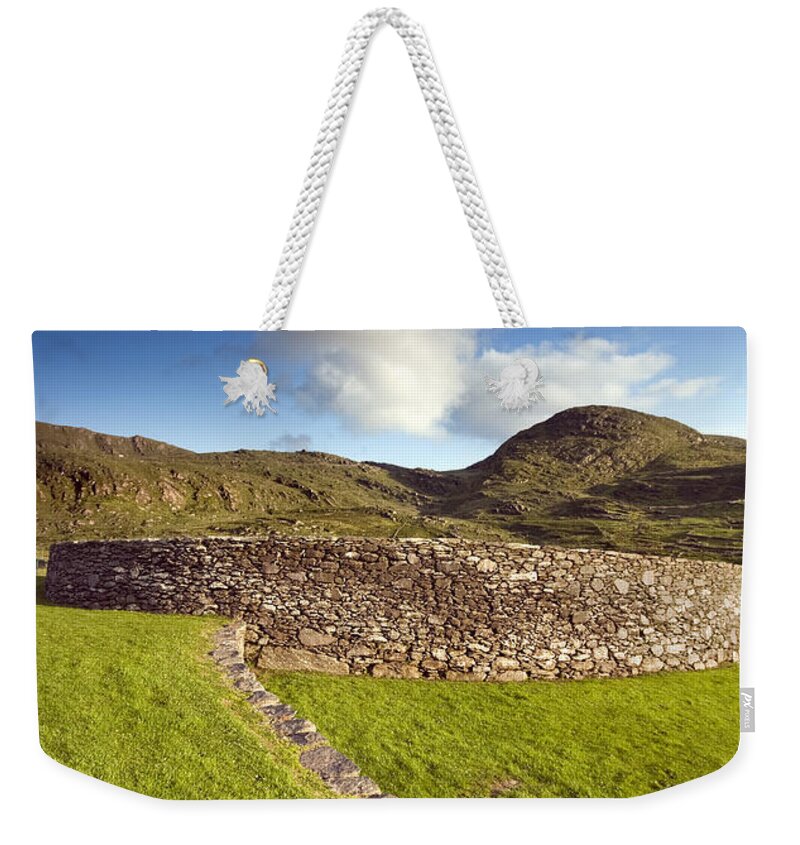 Landscape Weekender Tote Bag featuring the photograph Irish Fort by David Lichtneker