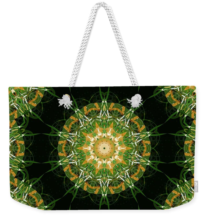 Irish Weekender Tote Bag featuring the mixed media Irish Influence 3 Part 2 by Angelina Tamez