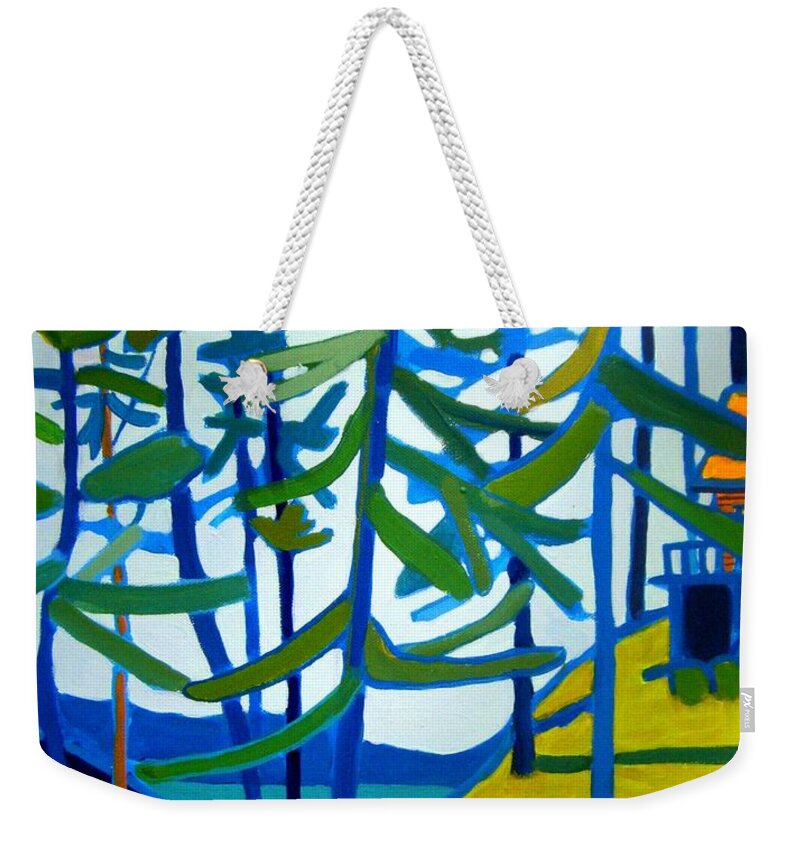 Landscape Weekender Tote Bag featuring the painting Island Sonata by Debra Bretton Robinson