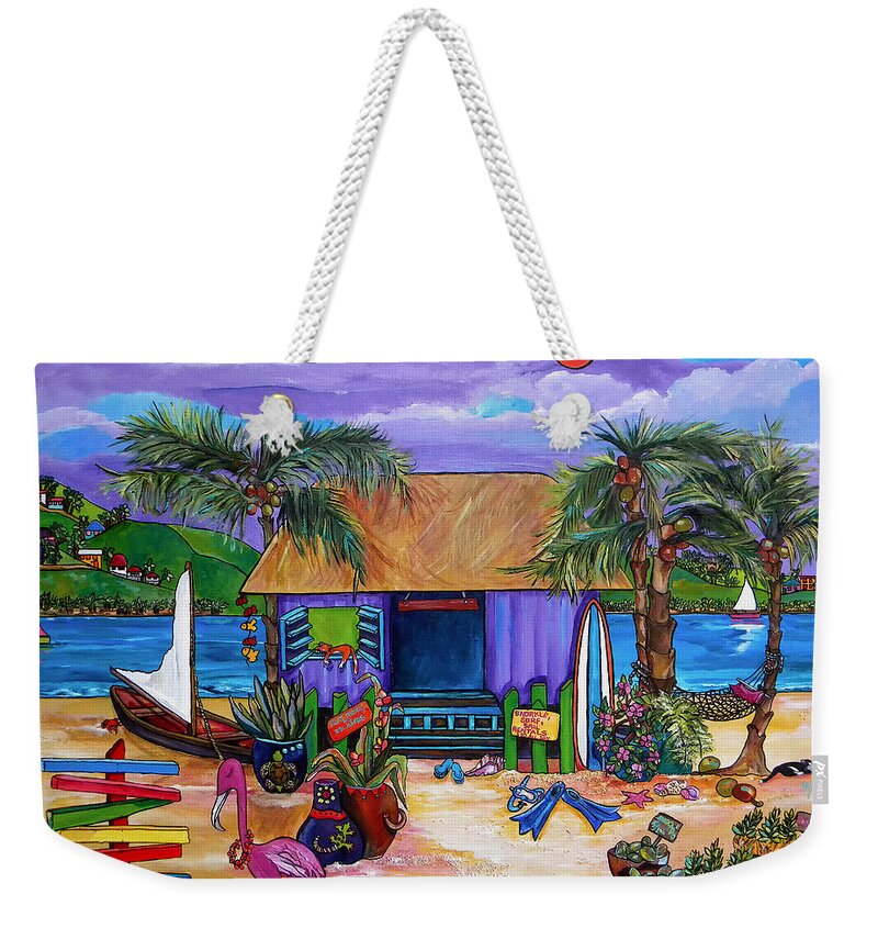 Island Weekender Tote Bag featuring the painting Island Time by Patti Schermerhorn