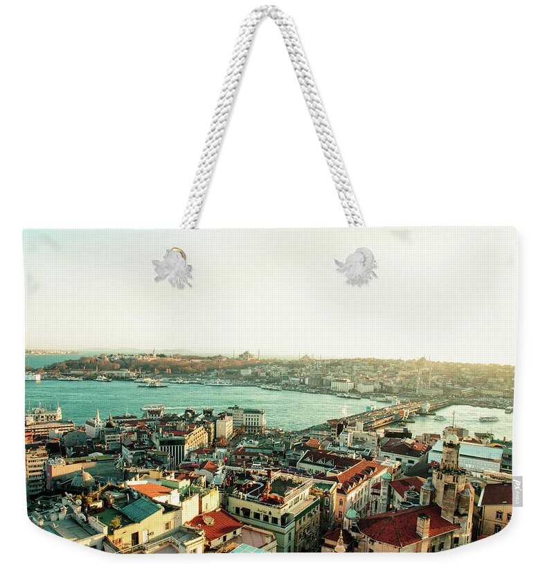 Scenics Weekender Tote Bag featuring the photograph Istanbul City by Serts
