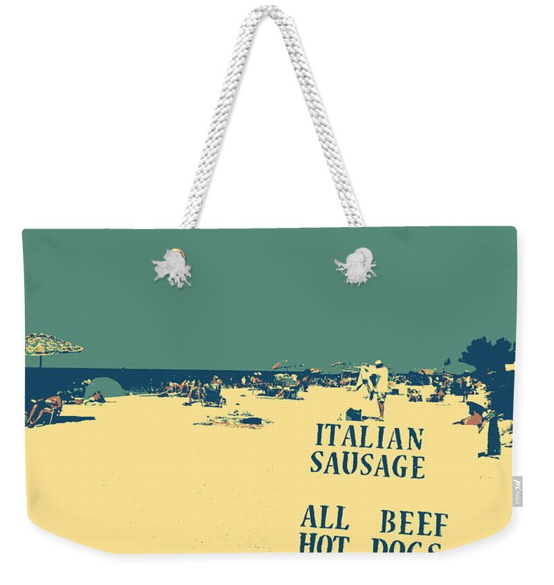 Beach Weekender Tote Bag featuring the digital art Italian Sausage by Valerie Reeves