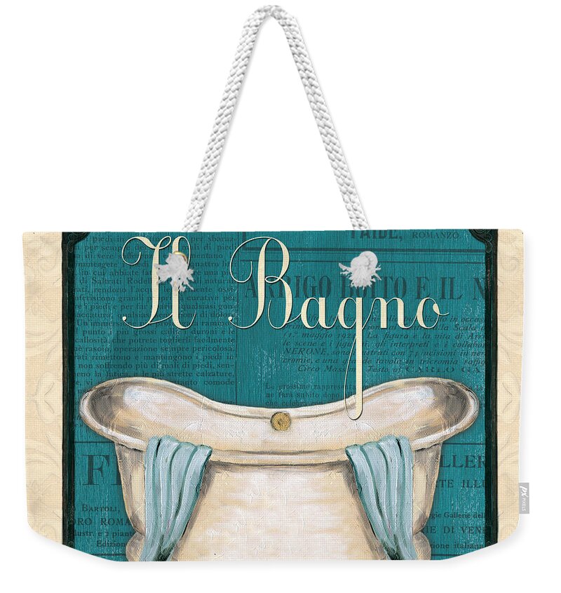 Bath Weekender Tote Bag featuring the painting Italianate Bath by Debbie DeWitt