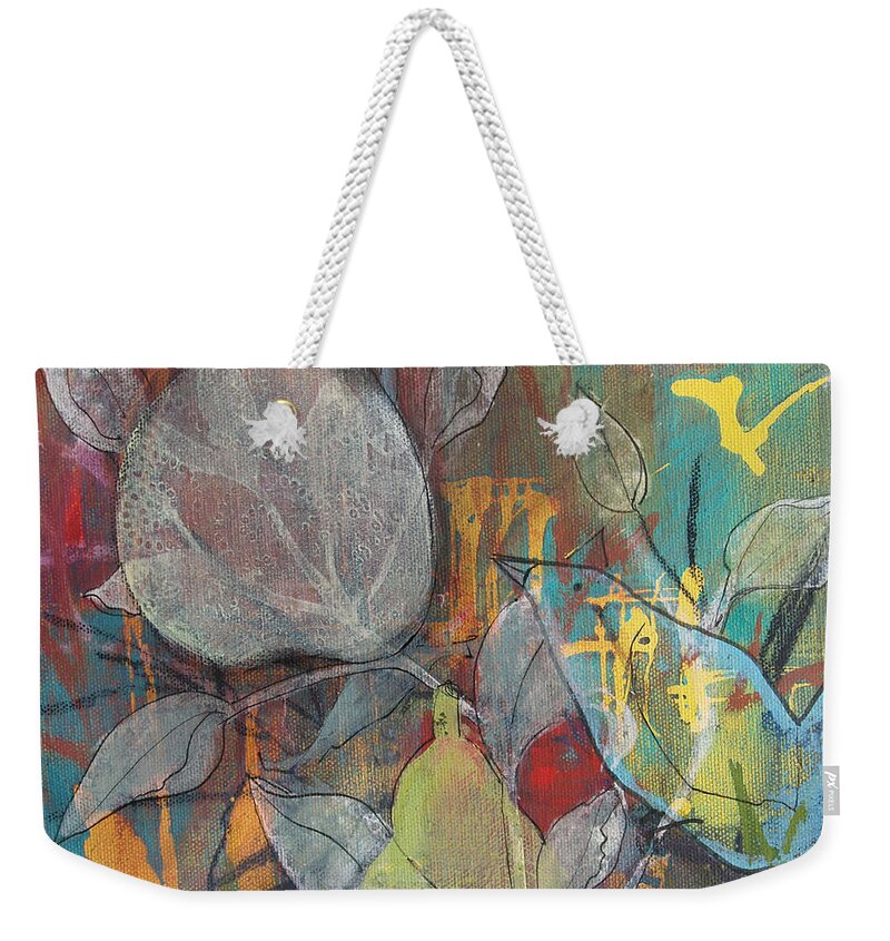 Robin Maria Pedrero Weekender Tote Bag featuring the painting It's Electric by Robin Pedrero