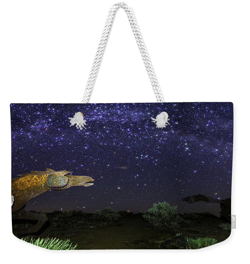 Milkyway Weekender Tote Bag featuring the photograph Its made of stars by James Heckt