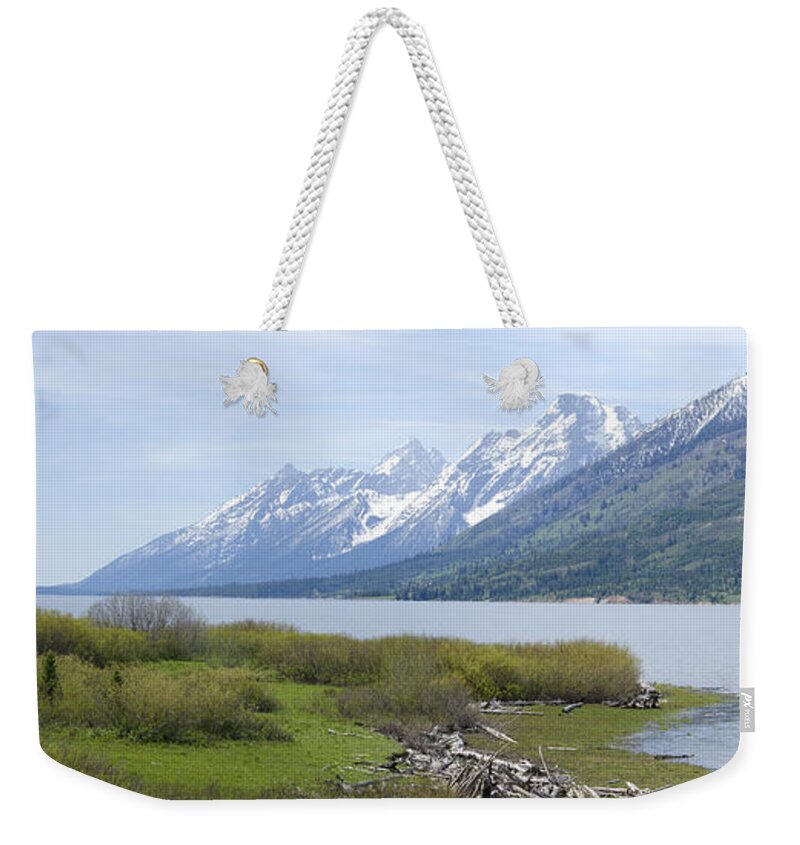 Lake Weekender Tote Bag featuring the photograph Jackson Lake by Lynn Hansen