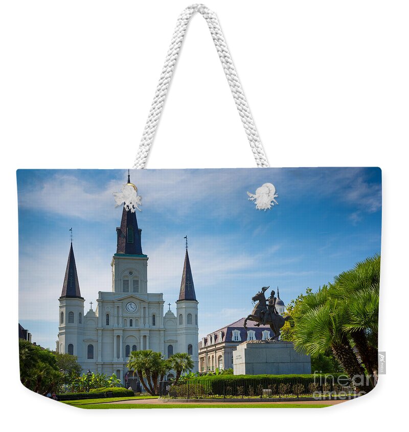 America Weekender Tote Bag featuring the photograph Jackson Square by Inge Johnsson