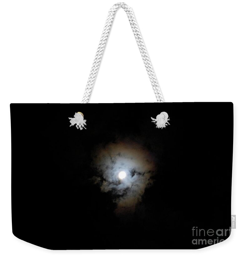 Gray Weekender Tote Bag featuring the photograph Abracadabra Moon by jammer by First Star Art