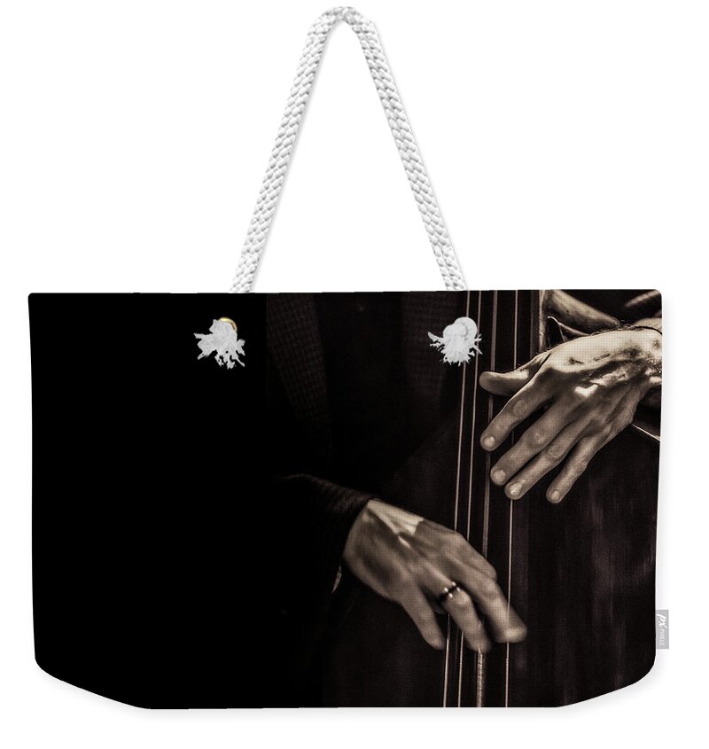 People Weekender Tote Bag featuring the photograph Jazz Musician by Instants