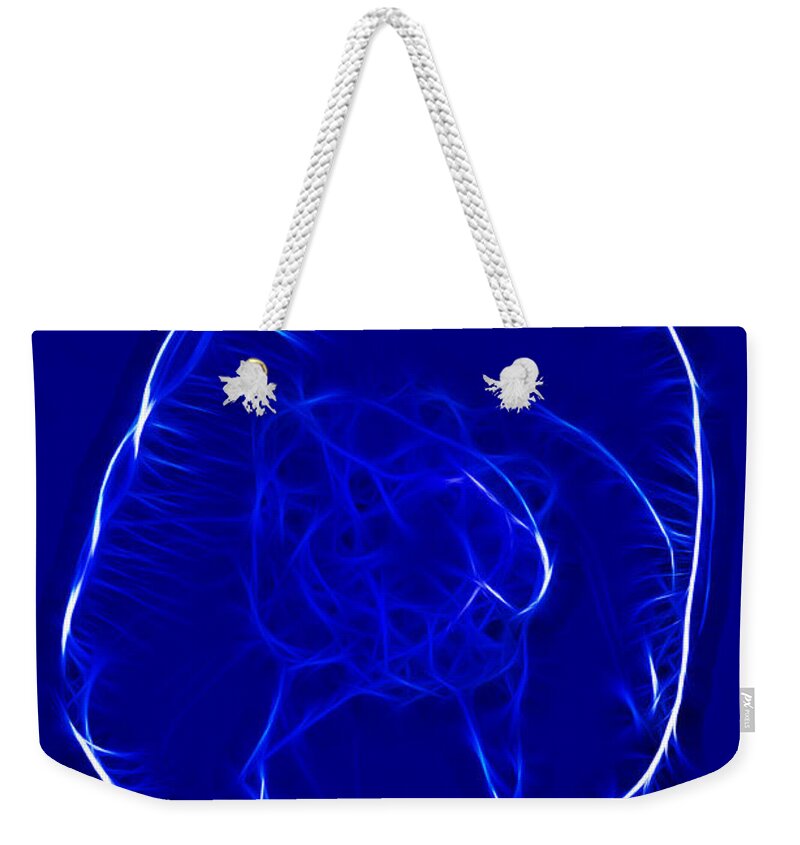 Fractal Weekender Tote Bag featuring the photograph Jellyfish Fractal 2 by Vivian Christopher