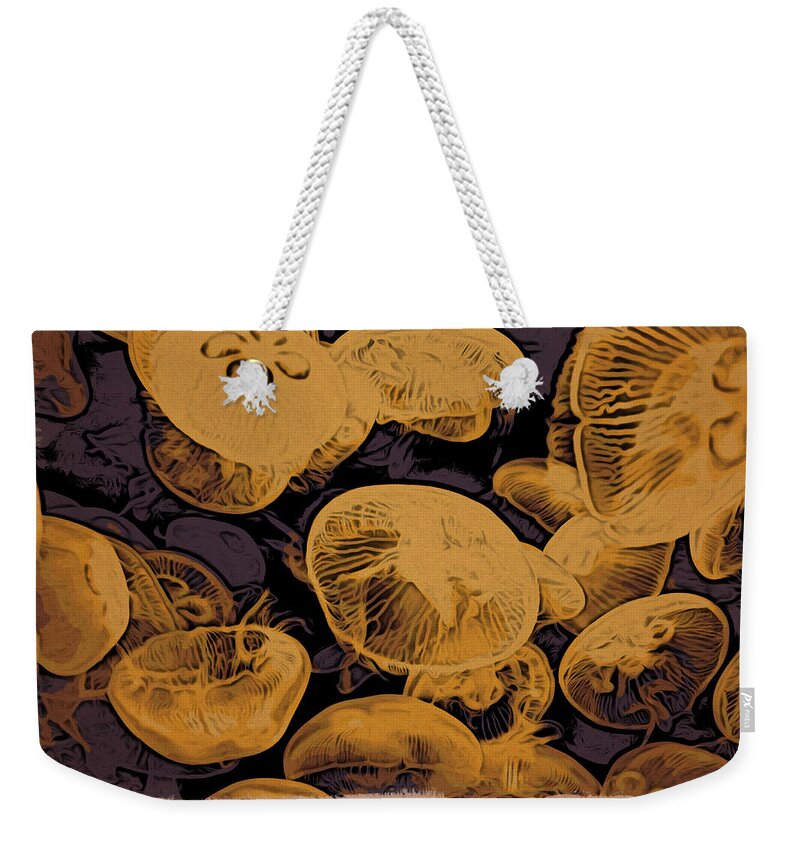 Jellyfish Weekender Tote Bag featuring the photograph Jellyfish Kingdom by Spencer Hughes