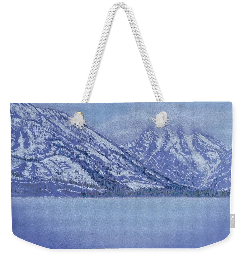 Landscape Weekender Tote Bag featuring the pastel Jenny Lake - Grand Tetons by Michele Myers