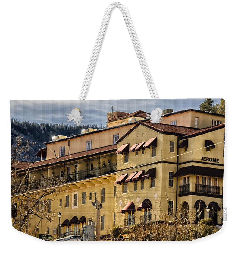 2014 Weekender Tote Bag featuring the photograph Jerome Grand Hotel No.18 by Mark Myhaver