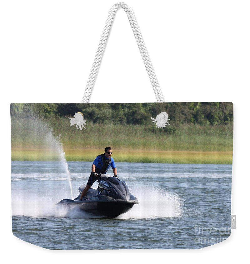 Jet Skier Weekender Tote Bag featuring the photograph Jet Skier by John Telfer