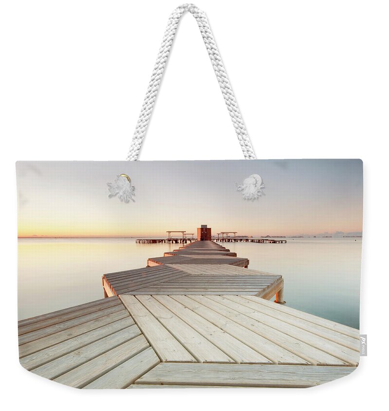 Scenics Weekender Tote Bag featuring the photograph Jetty In Mar Menor by By N4n0