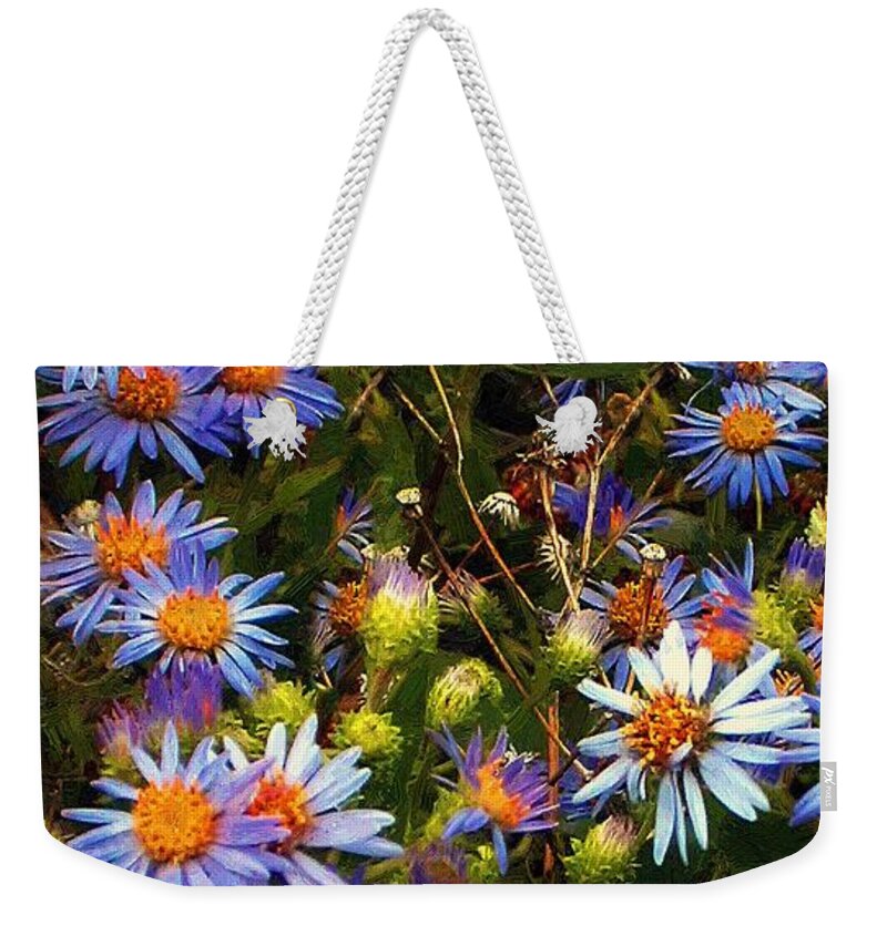 Daisies Weekender Tote Bag featuring the painting Jewels Pastorale by RC DeWinter