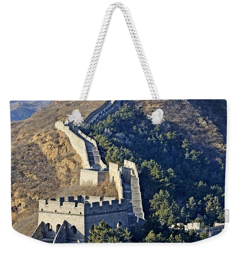 great Wall Weekender Tote Bag featuring the photograph Jinshanling Section of the Great Wall of China by Brendan Reals