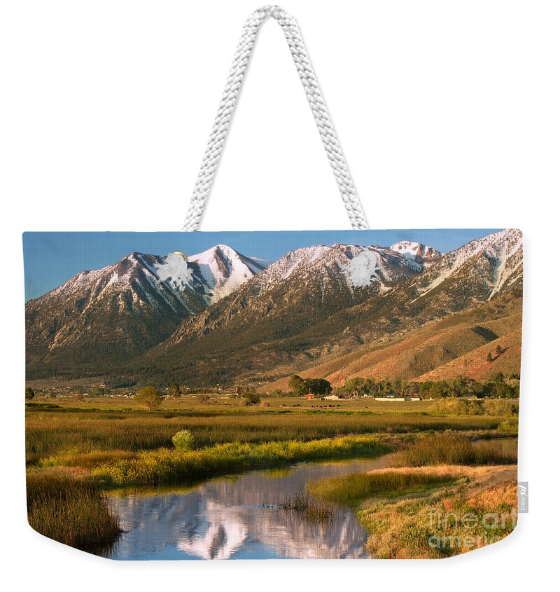 Landscape Weekender Tote Bag featuring the photograph Job's Peak Reflections by James Eddy