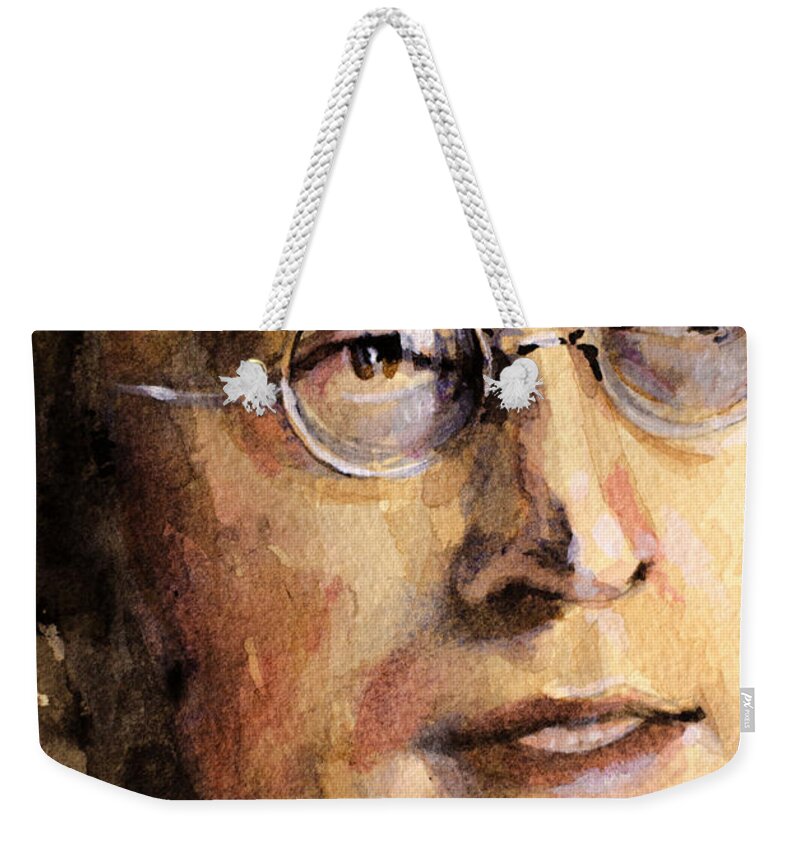 John Lennon Weekender Tote Bag featuring the painting John Lennon by Laur Iduc