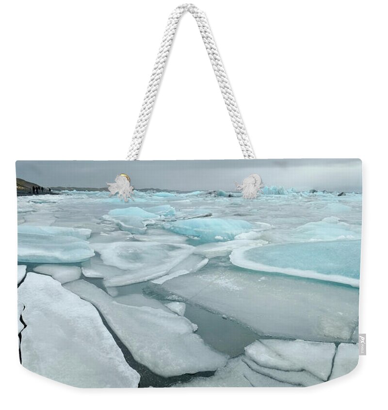 Scenics Weekender Tote Bag featuring the photograph Jokulsarlon Glacier Lagoon by Travelpix Ltd
