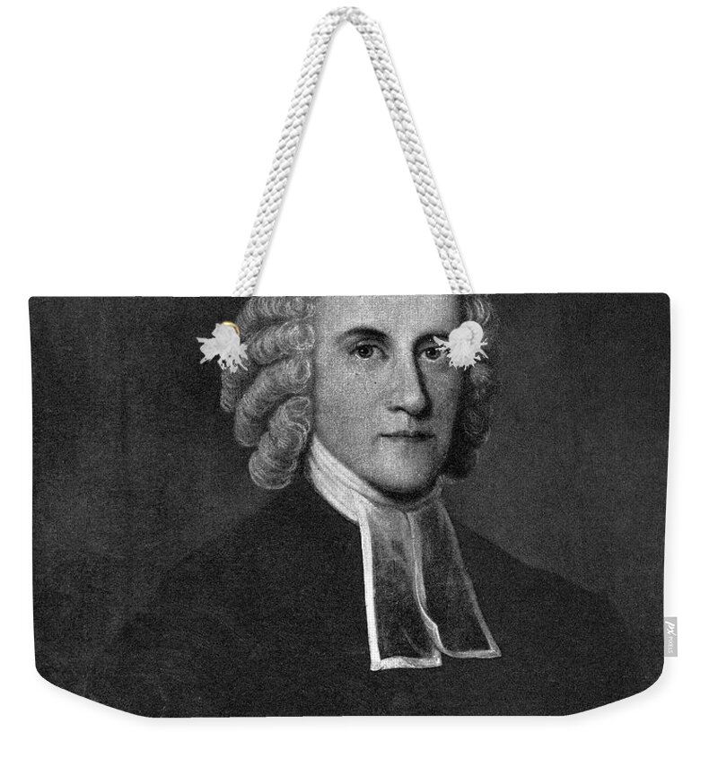 18th Century Weekender Tote Bag featuring the painting Jonathan Edwards (1703-1758) by Granger