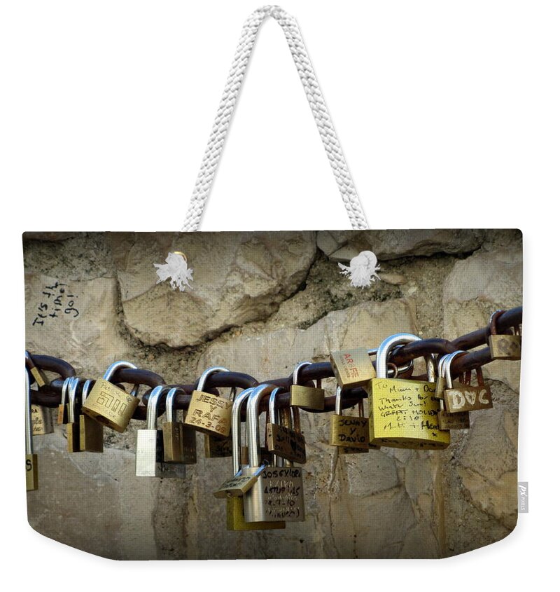 Stock Photo Weekender Tote Bag featuring the photograph Jose loves Rosa by Mick Flynn