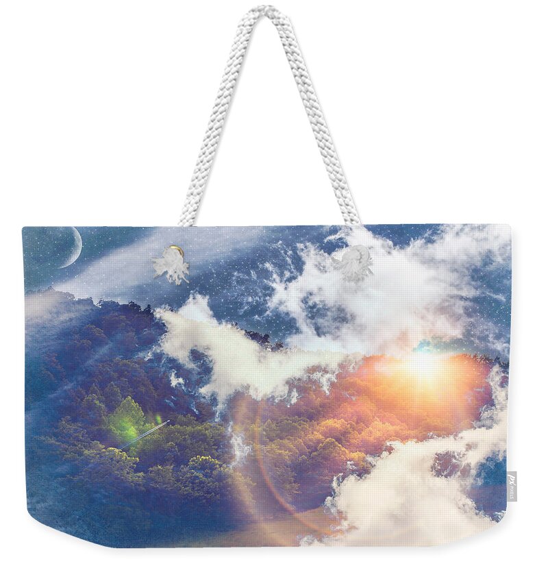 Journey Weekender Tote Bag featuring the photograph Journey to Another Dimension by Amber Flowers
