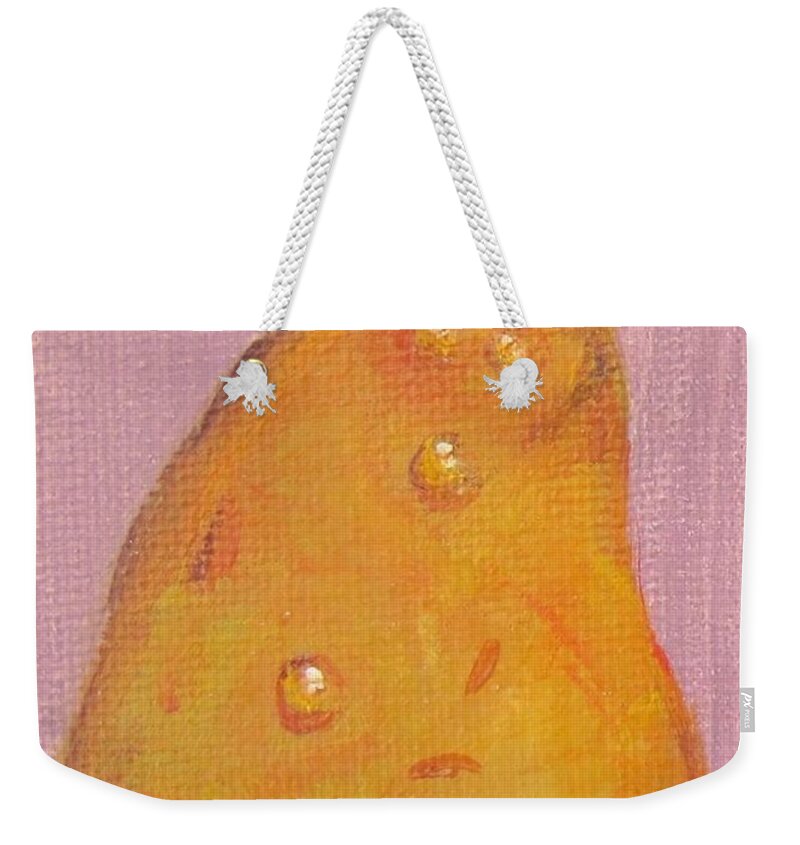 Pear Weekender Tote Bag featuring the Juicy Pear by Laurie Morgan
