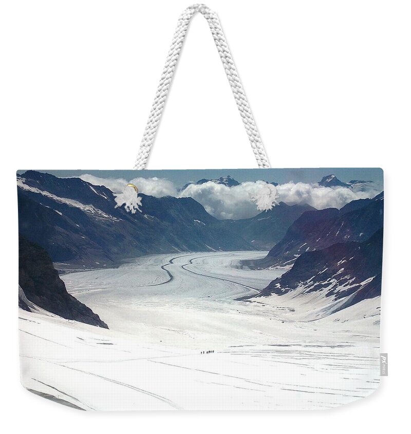 Jungfrau Weekender Tote Bag featuring the photograph Jungfrau Glacier by Nina Kindred