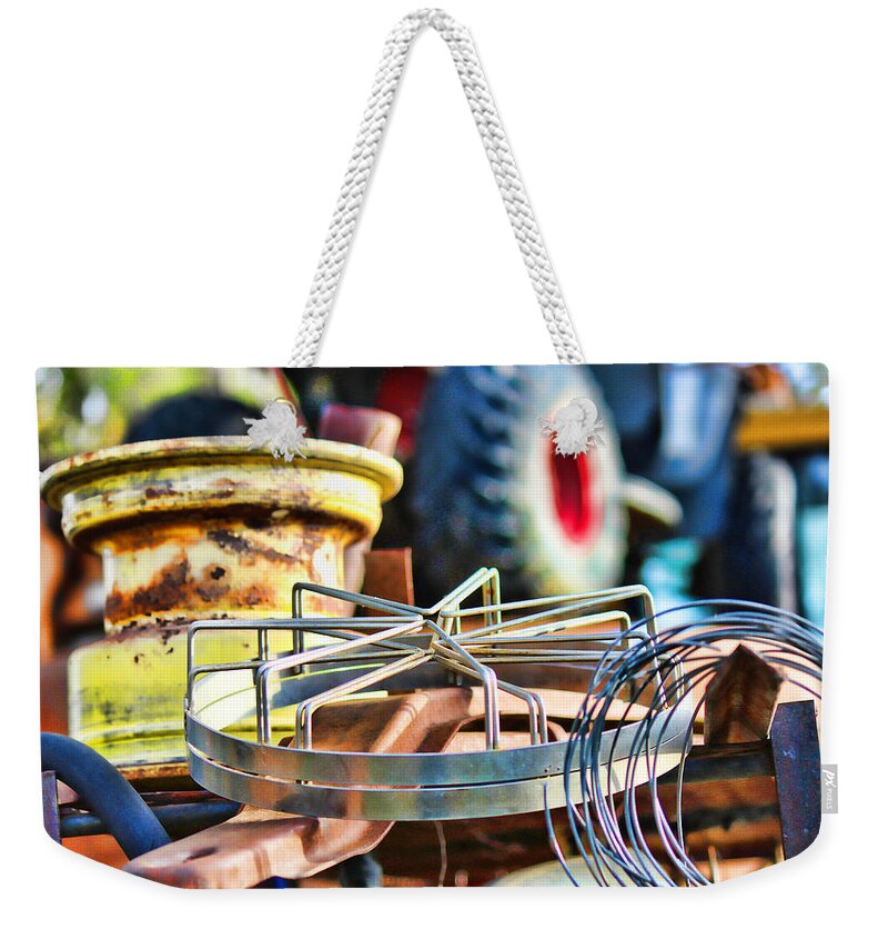Collage Weekender Tote Bag featuring the photograph Junk Collage by Sylvia Thornton