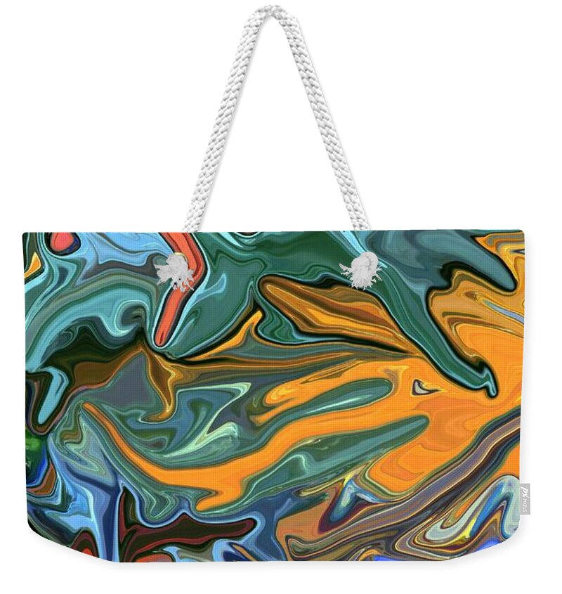 Abstract Weekender Tote Bag featuring the digital art Just Abstract VII by Chris Butler