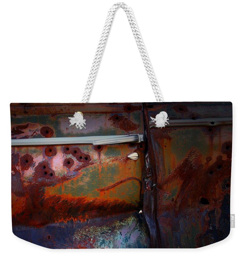Car Weekender Tote Bag featuring the photograph Just As It Rests by Mark Ross
