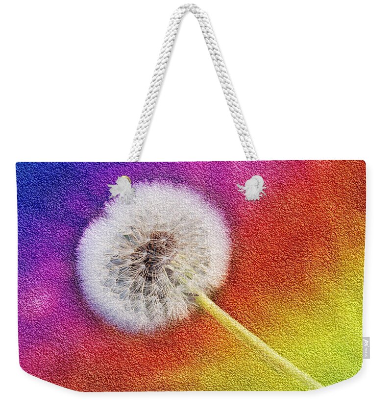 Abstract Weekender Tote Bag featuring the photograph Just Dandy Rainbow 2 by Andee Design