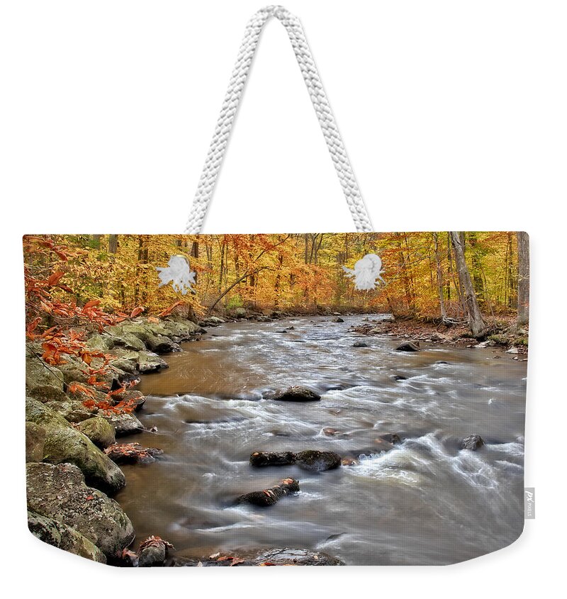 Brooks Weekender Tote Bag featuring the photograph Just Going With The Flow by Susan Candelario