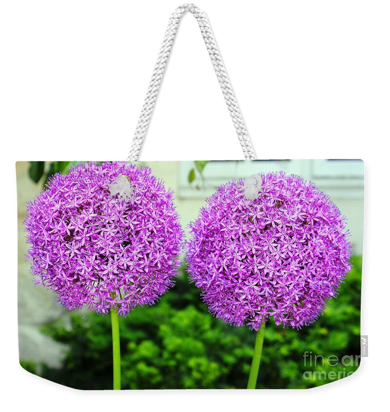 Flowers Weekender Tote Bag featuring the photograph Just the Two of Us by Judy Palkimas