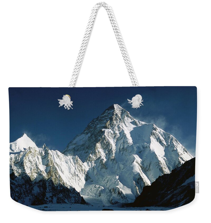 00260216 Weekender Tote Bag featuring the photograph K2 At Dawn by Colin Monteath